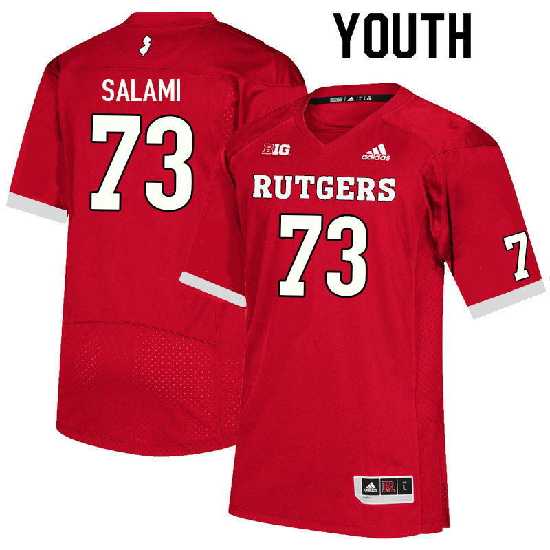 Youth #73 Terrence Salami Rutgers Scarlet Knights College Football Jerseys Sale-Scarlet - Click Image to Close